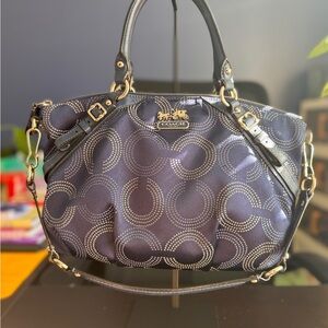 Vintage Coach Madison satchel in navy